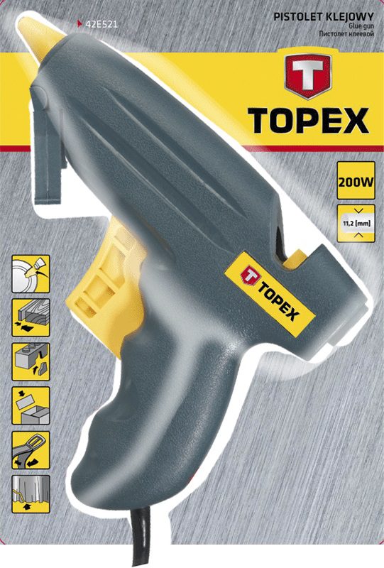 Topex 42E521 клейовий, 11 мм, 200Вт Topex 42E521 клейовий, 11 мм, 200Вт