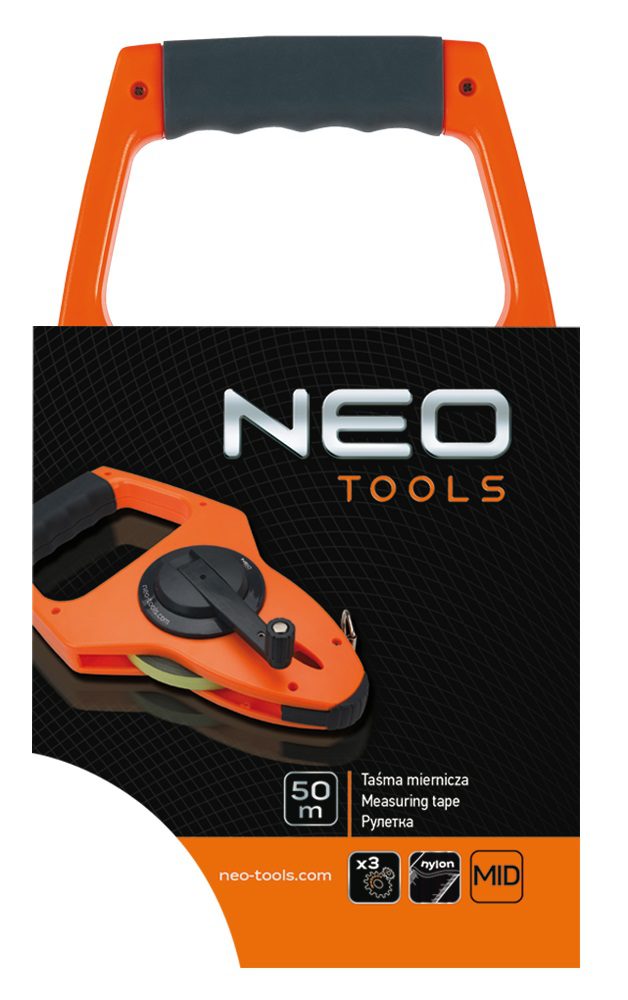 Neo Tools 68-150 Стрiчка вимiрювальна сталева, 50 м Neo Tools 68-150 Стрiчка вимiрювальна сталева, 50 м