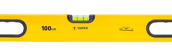 Topex 29C604 Рiвень алюмiнiєвий, тип 600, 100 см, 3 вiчка