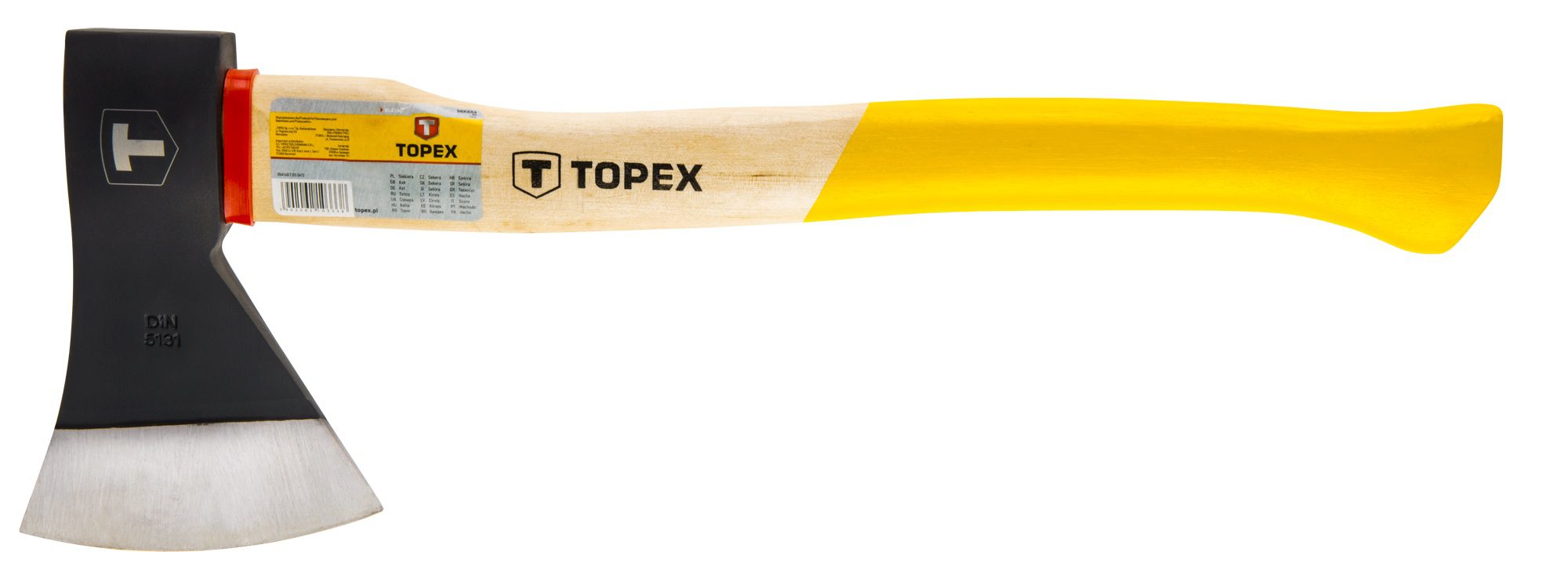 Topex Сокира універсальна, дерев'яна рукоятка, 1250гр Topex Сокира універсальна, дерев'яна рукоятка, 1250гр