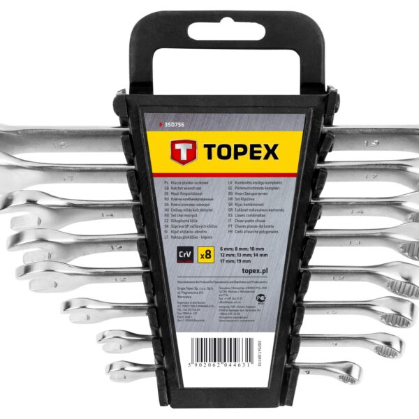 Topex Набiр ключiв комбiнованих, 6-19 мм, 8 шт.