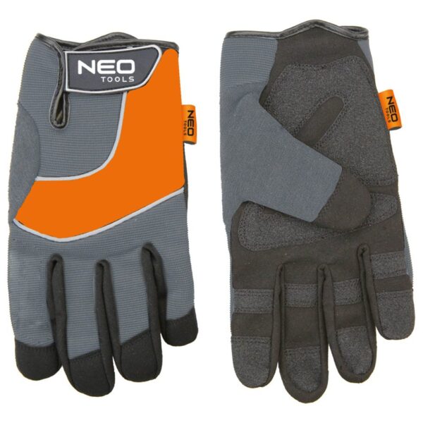 Neo Tools Рукавички робочі, високоякісна синтетична шкіра, р.10, сірий