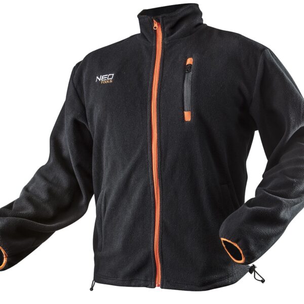 Кофта робоча Outdoor, флісова, на блискавці, чорна, розмір S