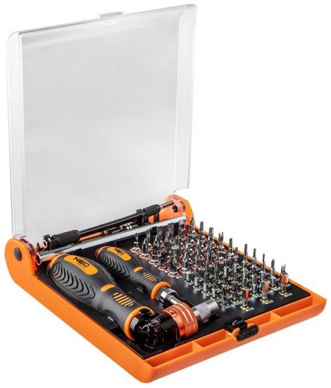 Neo Tools 06-115 Набор бит с держателем, 73 ед.