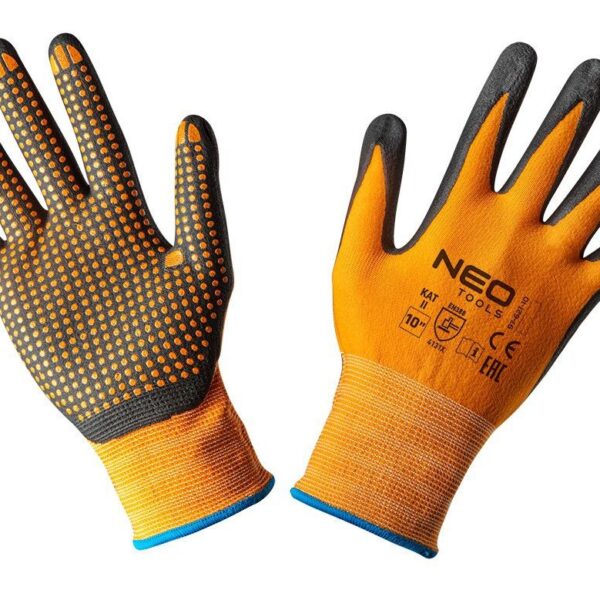 Neo Tools 97-621-10 Рукавички робочі, нейлон з нітриловими точками, р. 10