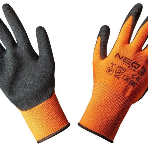 Neo Tools Рукавички робочі, поліестер з нітриловим покриттям (піщаний), р. 9