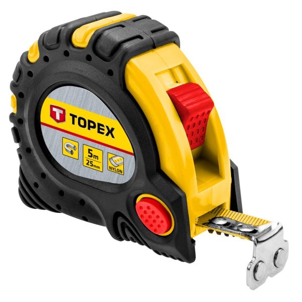 Topex Рулетка, 5м x 25мм, 3 фіксатори змотування, магніт