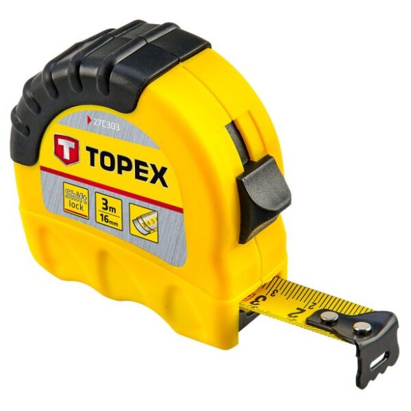 Topex Рулетка, сталева стрічка, корпус двокомпонентний, 16мм х 3м