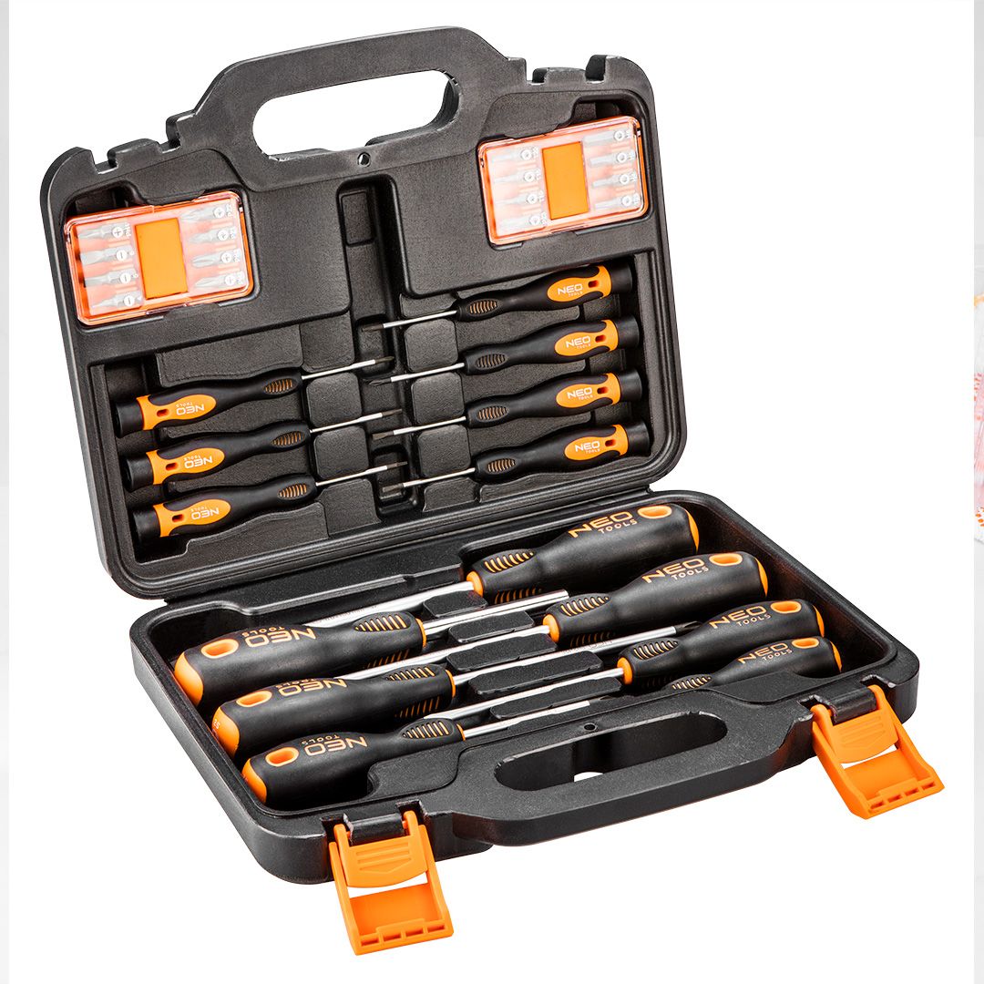 Neo Tools Викрутки, набір 30 од., біти, кейс Neo Tools Викрутки, набір 30 од., біти, кейс