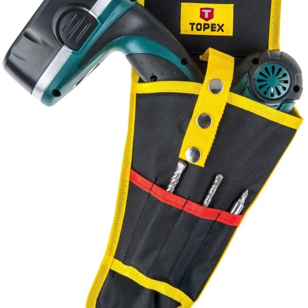 Topex Кобура для інструменту, кишеня для дриля або шуруповерта, 4 кишені для свердел