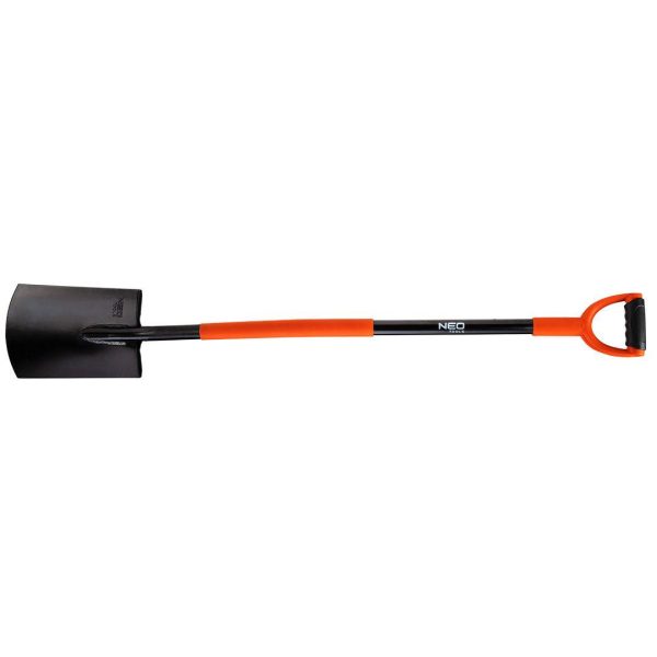 Neo Tools Лопата штикова пряма, руків'я металеве D-подібне, 125см, 2.12кг Neo Tools Лопата штикова пряма, руків'я металеве D-подібне, 125см, 2.12кг