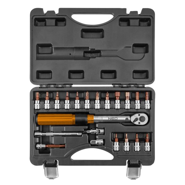 Динамометричний ключ 1/4 ", 5-25 Нм, комплект 21 шт