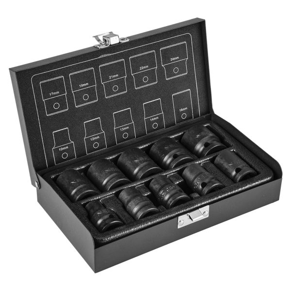 Головки змінні ударні  1/2", 10-24 мм, набор 10 шт., CrMo