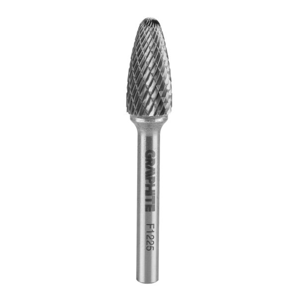 Фреза тип F 12×25 мм, округла, хвостовик 6×45 мм — Graphite (55H372)