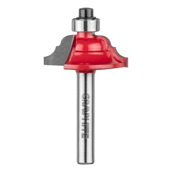 Фреза фасонна декоративна з підшипником 28,6×11,7 мм / хвостовик 6 мм — Graphite (56H232)