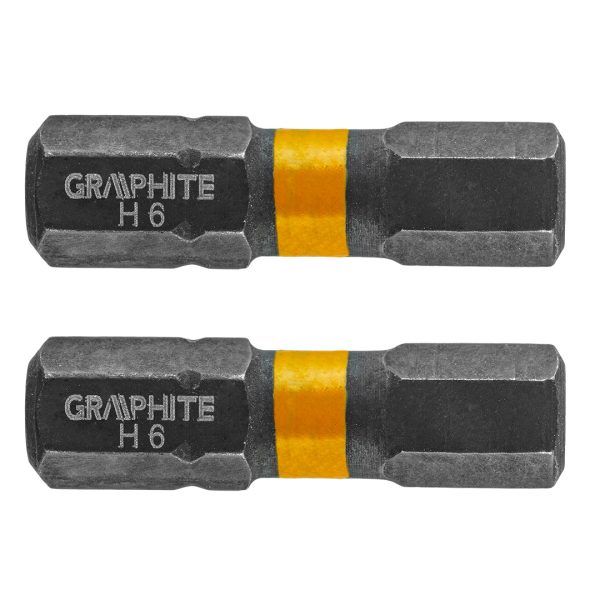 Ударний біт HEX6×25 мм / 2 шт — Graphite (56H509)