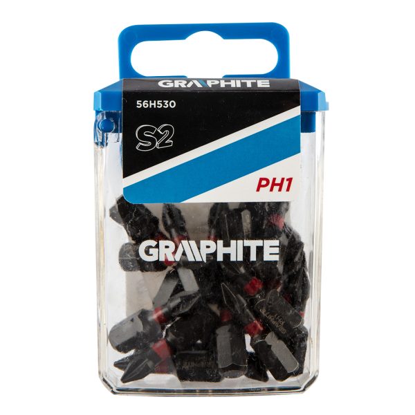 Біт ударний PH1×25 мм / 20 шт — Graphite (56H530)