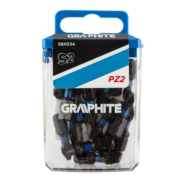 Біт ударний PZ2×25 мм / 20 шт — Graphite (56H534)