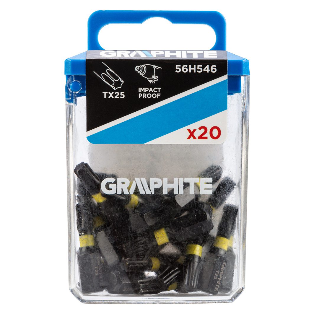 Ударні коронки TX25×25 мм 20 шт - Graphite (56H546) Ударні коронки TX25×25 мм 20 шт - Graphite (56H546)