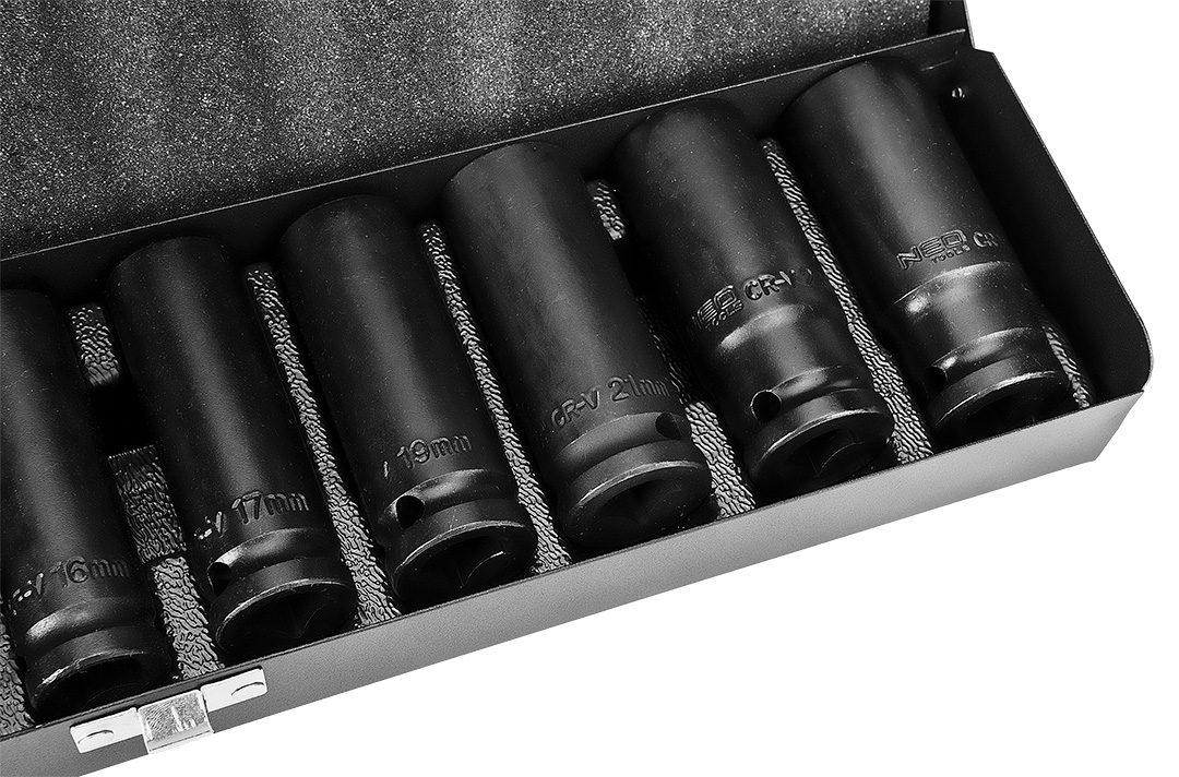 Головки змінні ударні 1/2 ", 10-24 мм, набір 11 шт. Головки змінні ударні 1/2 ", 10-24 мм, набір 11 шт.