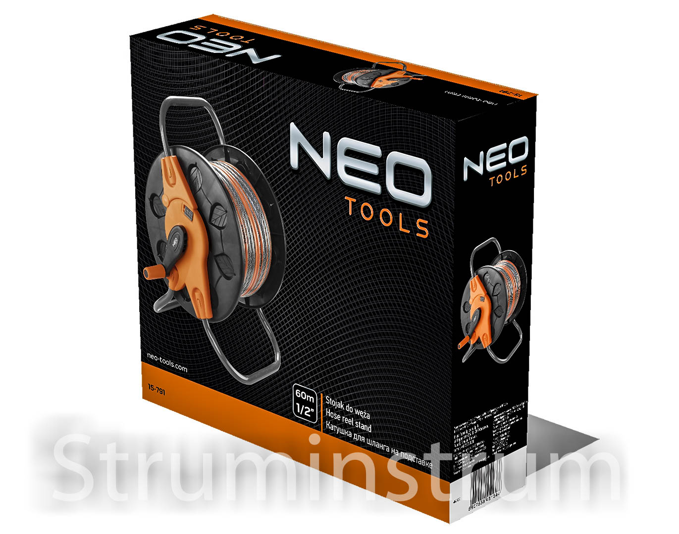 Котушка для поливального шланга зі стійкою та ручкою NEO TOOLS (15-791) Котушка для поливального шланга зі стійкою та ручкою NEO TOOLS (15-791)