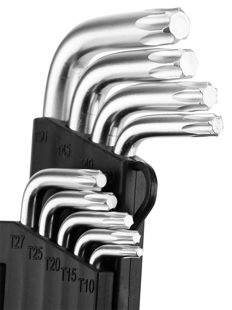 Topex Ключі Torx, набір 9 од., T10-T50, короткі Topex Ключі Torx, набір 9 од., T10-T50, короткі