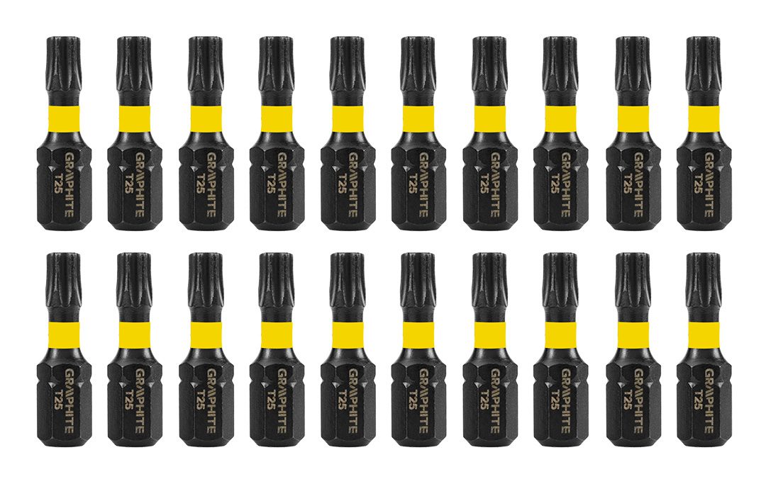 Ударні коронки TX25×25 мм 20 шт - Graphite (56H546) Ударні коронки TX25×25 мм 20 шт - Graphite (56H546)