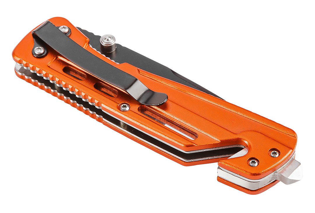 Neo Tools 63-026 Нiж складаний з фiксатором, з лезом 8,5см для розрiзання ременiв зi сталi 440, чохол, 110 г Neo Tools 63-026 Нiж складаний з фiксатором, з лезом 8,5см для розрiзання ременiв зi сталi 440, чохол, 110 г