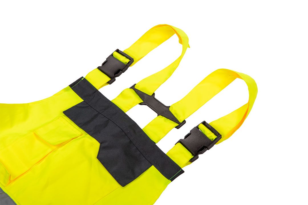 Напівкомбінезон робочий, сигнальний, водостійкий, жовтий, розмір L Напівкомбінезон робочий, сигнальний, водостійкий, жовтий, розмір L