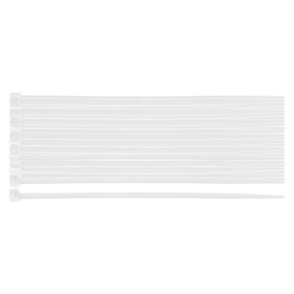 Стяжки кабельні EXTREME 2,5 × 80 мм, білі, 100 шт.