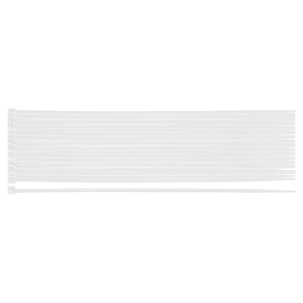 Стяжки кабельні EXTREME 2,5 × 200 мм, білі, 100 шт.