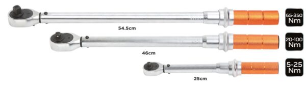 Набір динамометричних ключів 1/4", 3/8", 1/2" 3 шт.
