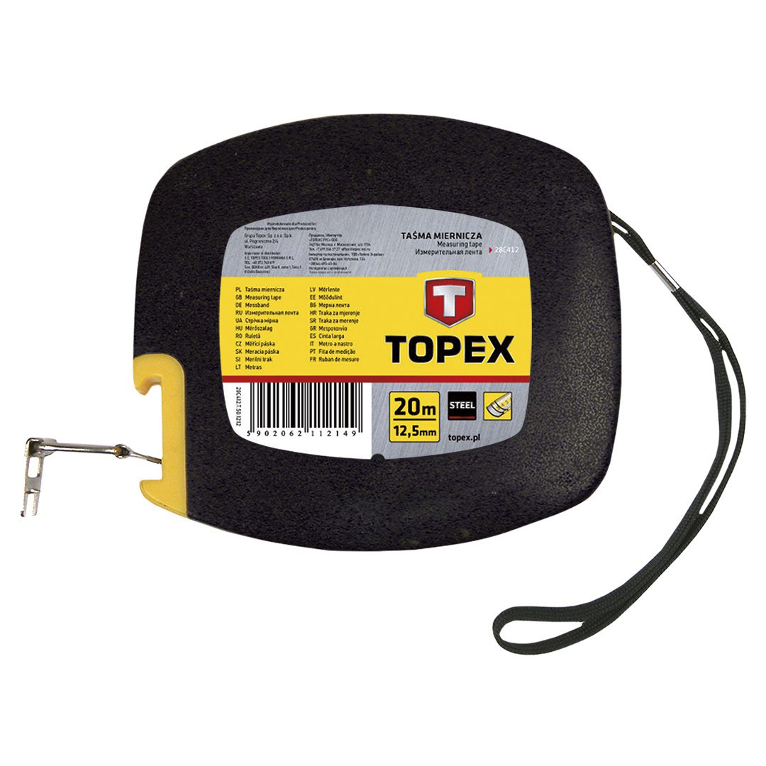 Topex Стрічка вимірювальна, сталева, 12.5мм х 20м Topex Стрічка вимірювальна, сталева, 12.5мм х 20м