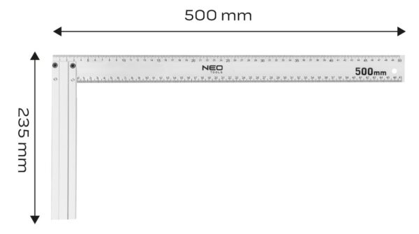 Косинець алюмінієвий 500 x 235  мм