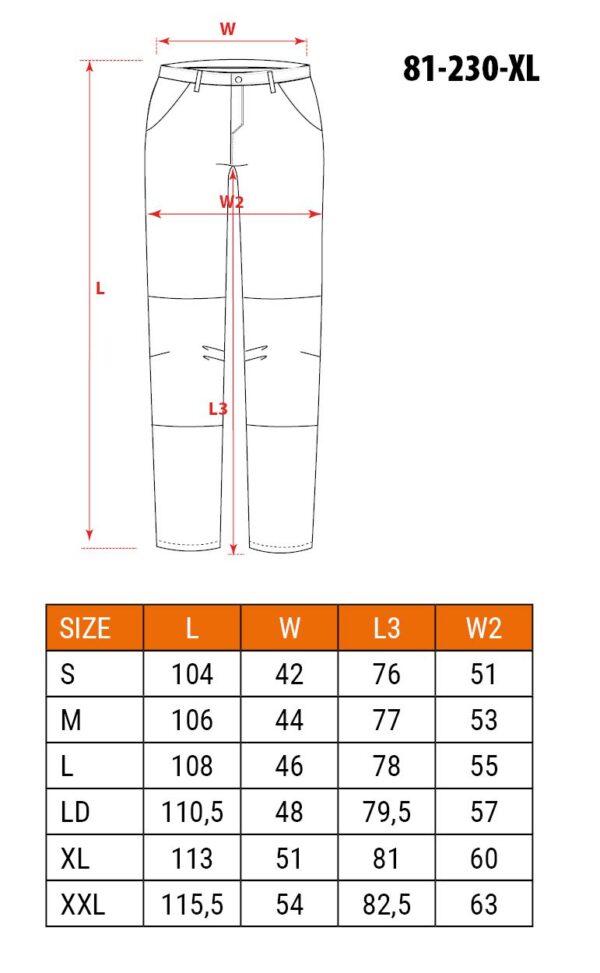 Брюки робочі, pозмір  XL/56