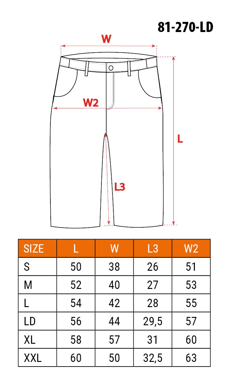 Шорти HD, полотняний ремінь, розмір LD Шорти HD, полотняний ремінь, розмір LD