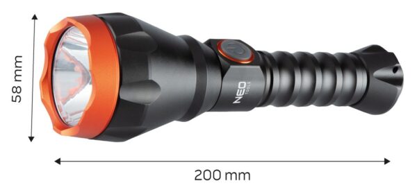 Ліхтар акумуляторний, алюмінієвий корпус USB C 500 lm Osram LED