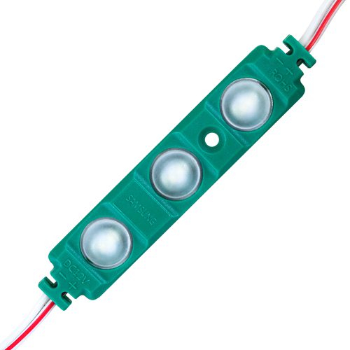 LED-модуль світлодіодний BRT XG193 5630-3 led W, 1.5Вт, 12В, GREEN, IP65, зелений, з лінзою напівсфера (B_14573)