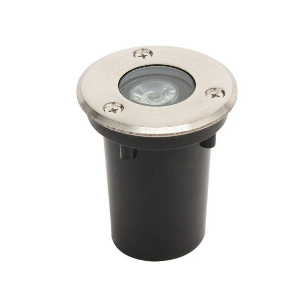 Світильник тротуарний AZUR-1 LED 1W круглий мат.хром