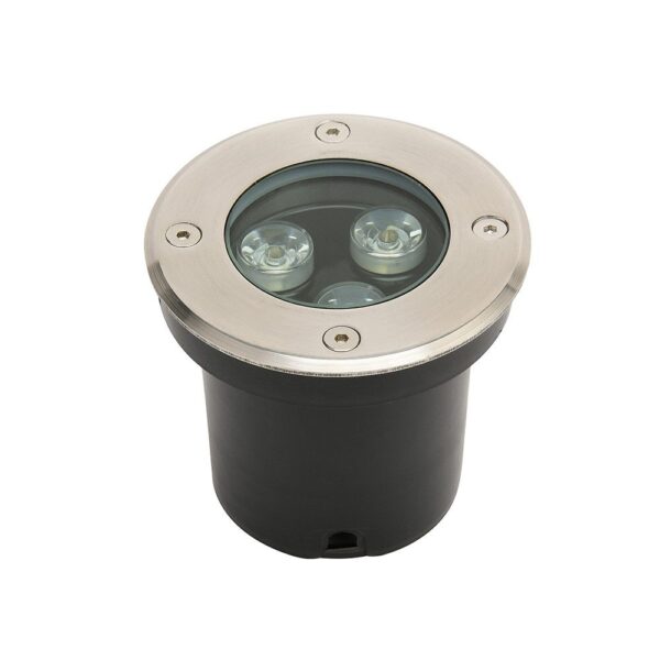 Світильник тротуарний AZUR-3 LED 3W круглий мат.хром