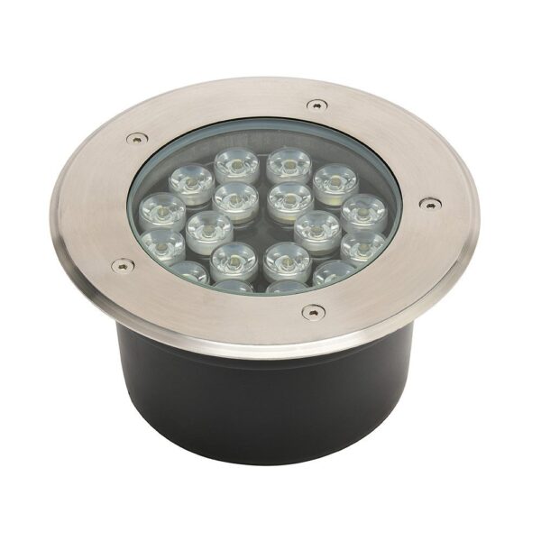 Світильник тротуарний AZUR-18 LED 18W круглий мат.хром
