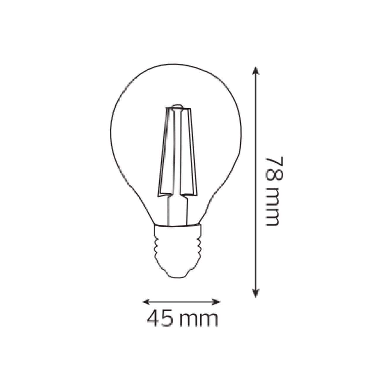 Лампа світлодіодна "FILAMENT BALL-6" 6W 2700К E27 Лампа світлодіодна "FILAMENT BALL-6" 6W 2700К E27