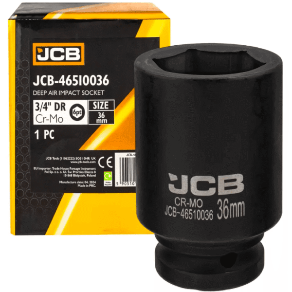 Головка торцева ударна JCB 3/4" 36 мм глибока  серія JCB-46510036 (60564)