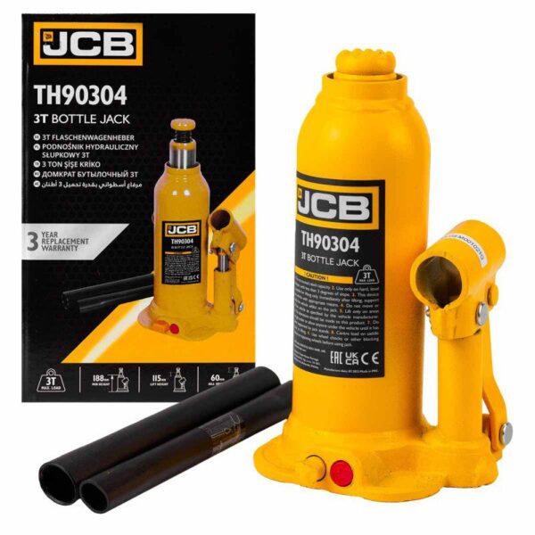 Домкрат пляшковий 3т JCB Tools JCB-TH90304