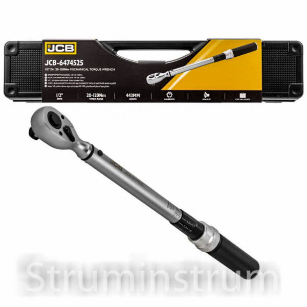 Динамометричний ключ 1/2" (20-120 Нм) JCB Tools JCB-6474525