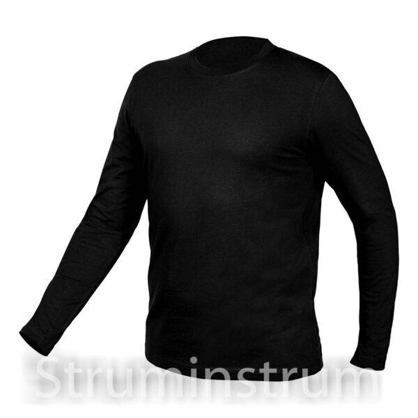 Футболка з довгими рукавами, чорна, розмір XL