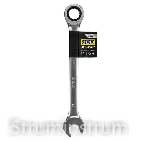 Ключ гайковий з тріскачкою 17 мм JCB Tools JCB-75717
