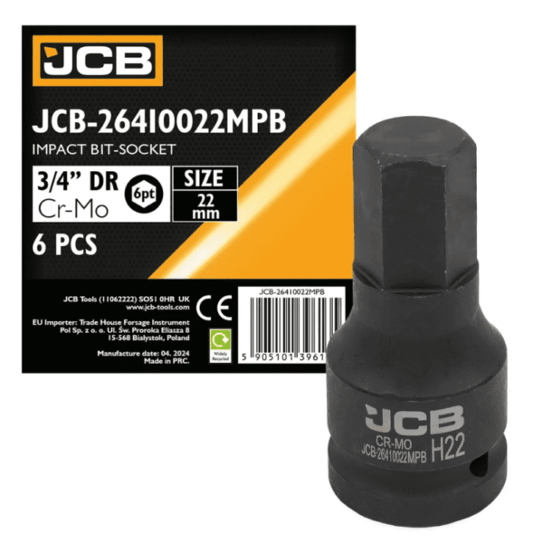 Головка-біта ударна HEX JCB 3/4" 22 мм серія JCB-26410022MPB (59518)
