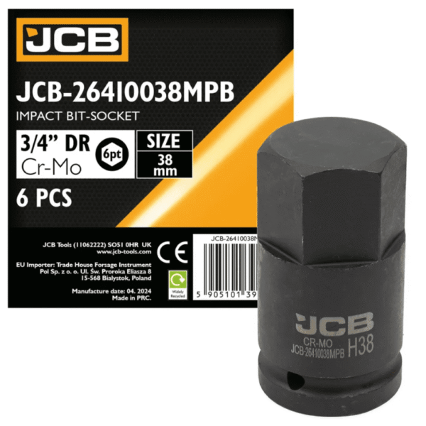 Головка-біта ударна HEX JCB 3/4" 38 мм серія JCB-26410038MPB (59797)