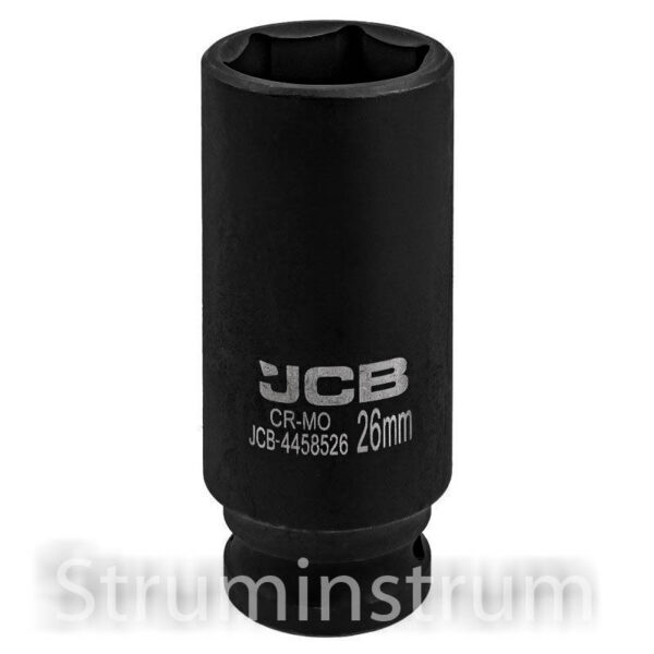Гoлoвкa тopцeвa удapнa глибока 1/2" 26 мм (6-гранна) JCB Tools JCB-4458526